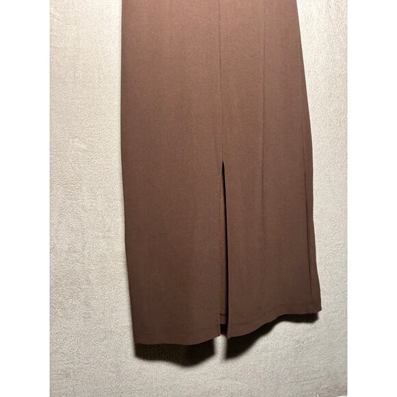 Boston Proper Brown Square Neck‎ Sleeveless Maxi Bodycon Dress Size Small - Picture 5 of 7